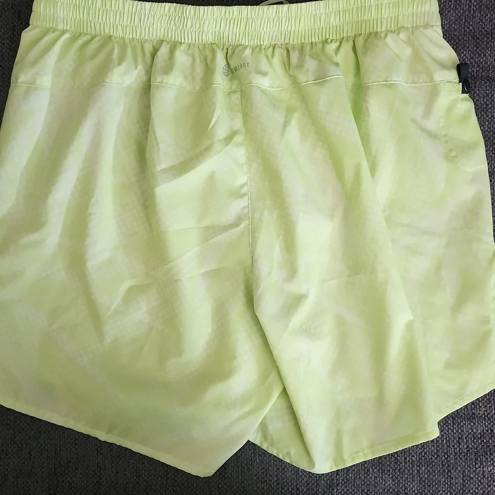 Adidas Green Athletic Shorts with Elastic Waistband - Picture 2 of 6
